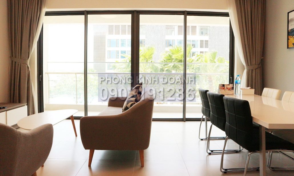 Gateway Thảo Điền cho thuê 2 phòng ngủ view hồ bơi lầu thấp nội thất cao cấp