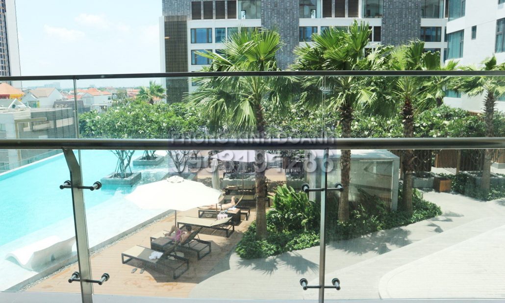 Gateway Thảo Điền cho thuê 2 phòng ngủ view hồ bơi lầu thấp nội thất cao cấp