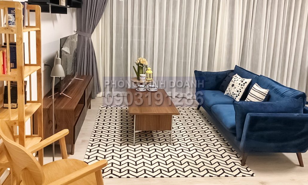 Căn Gateway Thảo Điền cho thuê 2 phòng ngủ view sông lầu cao full nội thất