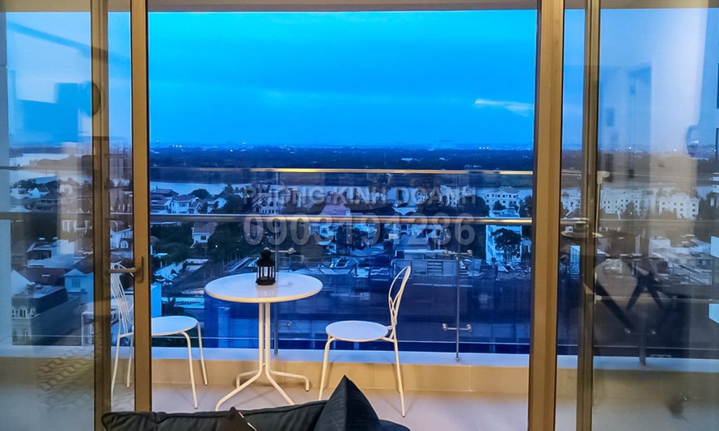 Căn Gateway Thảo Điền cho thuê 2 phòng ngủ view sông lầu cao full nội thất