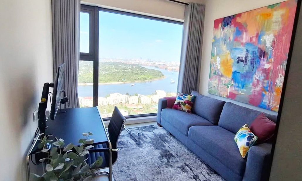 Gateway Thảo Điền bán căn hộ 97m 2 phòng ngủ lầu cao nhà đẹp view sông