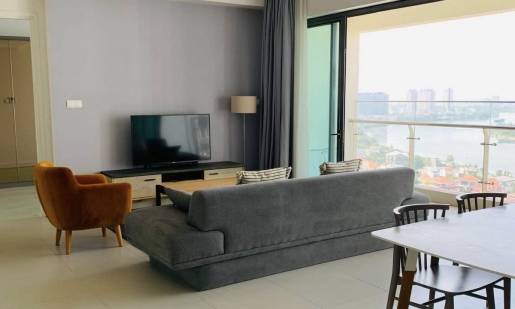 Gateway Thảo Điền bán căn hộ 3 phòng ngủ view sông tầng cao đủ nội thất