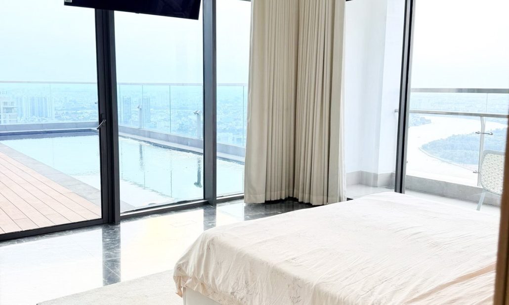 Gateway Thảo Điền bán căn penthouse 444m 4 phòng ngủ view sông nội thất xịn