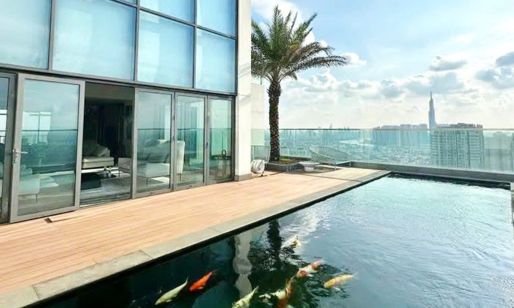 Gateway Thảo Điền cho thuê penthouse 4 phòng ngủ view sông nội thất sang